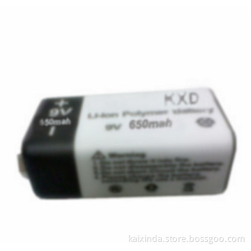 Kxd 9V 650mAh Rechargeable Li-ion Polymer Battery